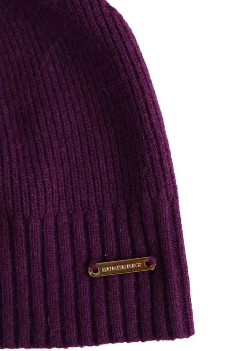 Bonnet Burberry Violet en Cachemire