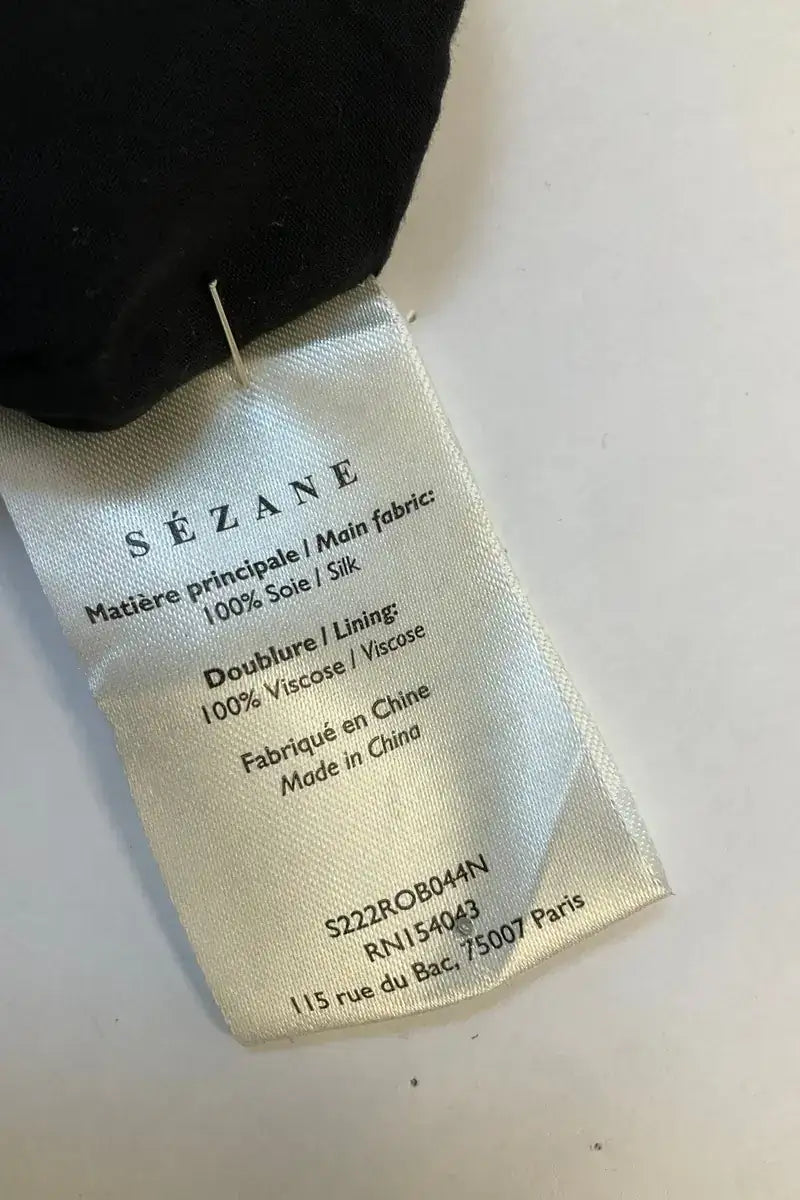 Robe Sézane Noir en Soie