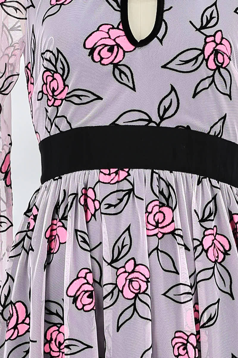 Robe En Soie Manoush - Taille S - Rose - Longueur 109 Cm - Occasion Parfait état