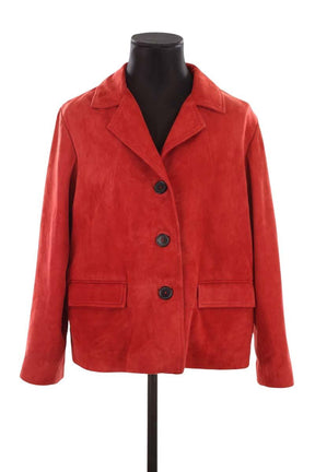 Veste en cuir Gerard Darel  Rouge