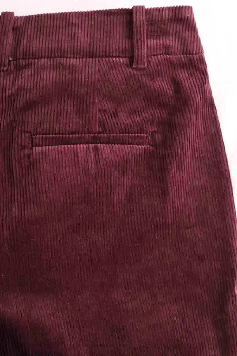 Pantalon large Boden Cord trousers Bordeaux en Coton