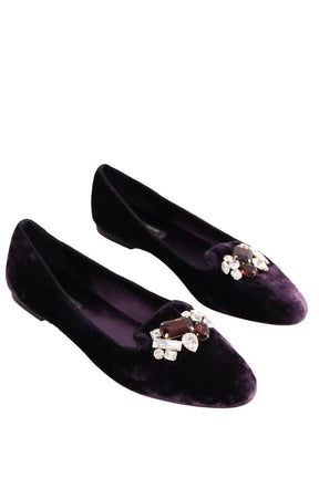 Ballerines Dolce & Gabbana Violet en Velours