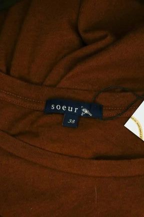 T-shirt Soeur Marron en Coton