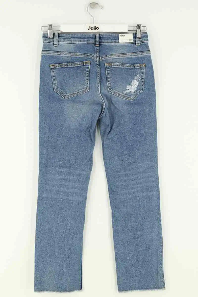 Jean droit Maje Bleu en Coton