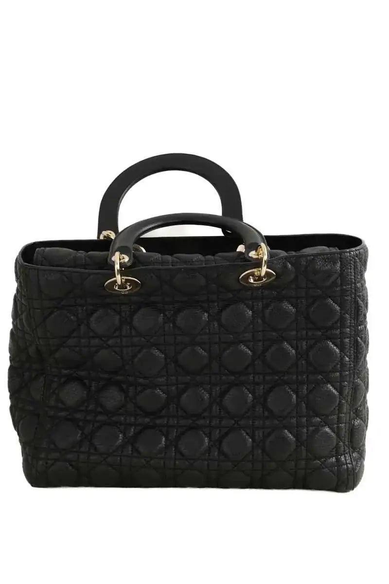 Sac à main Dior Lady Dior Noir en Cuir
