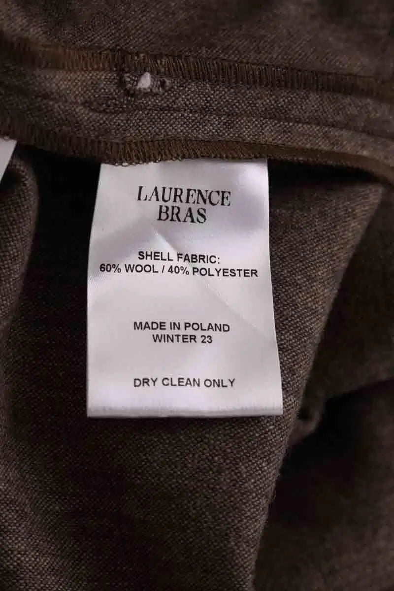 Pantalon large Laurence Bras Marron en Laine