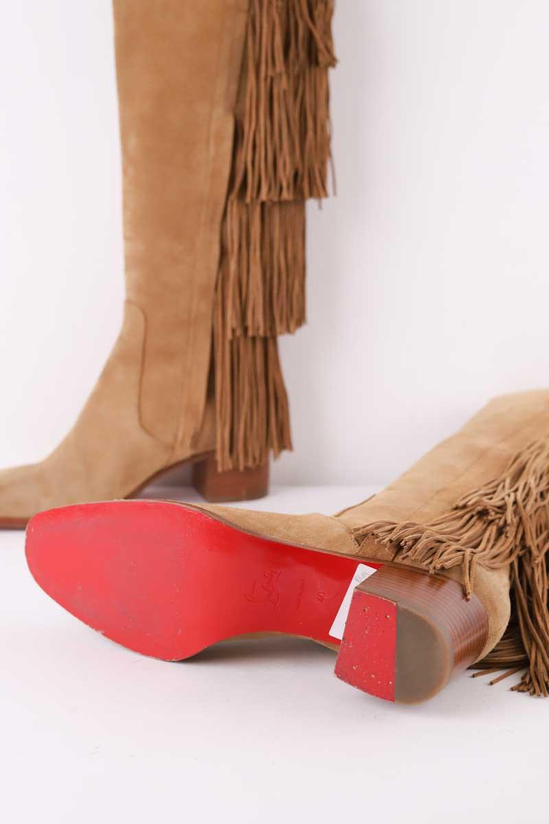 Bottes Christian Louboutin  Marron