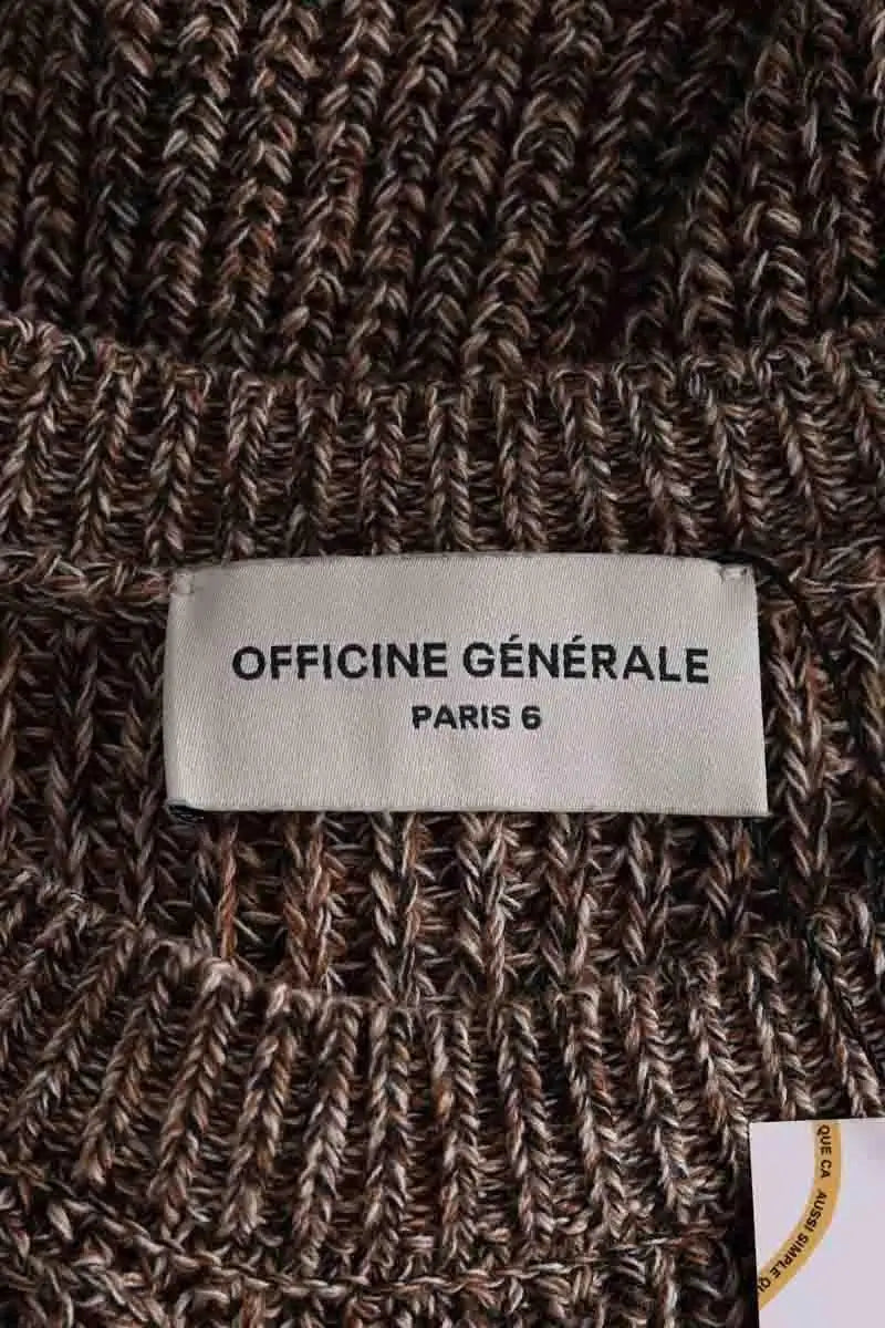 Pull Officine Générale Marron en Coton