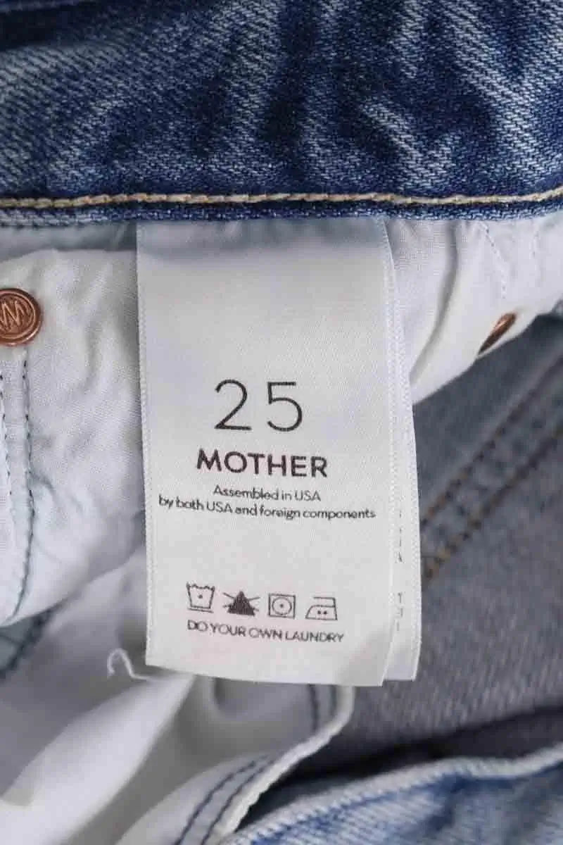 Mini short Mother Bleu en Coton
