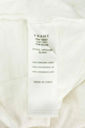 T-shirt Frame Blanc en Lin