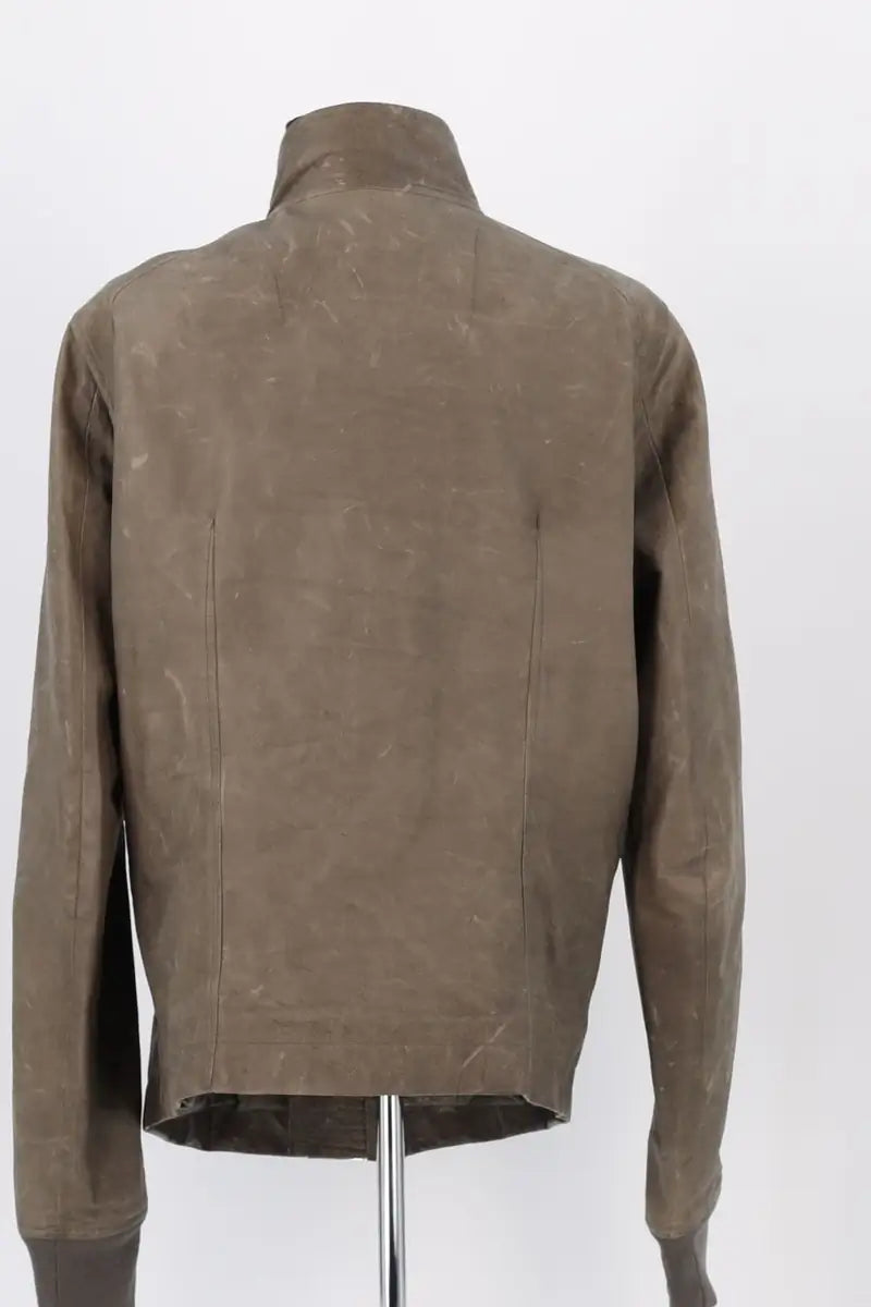 Blouson Rick Owens Kaki en Cuir