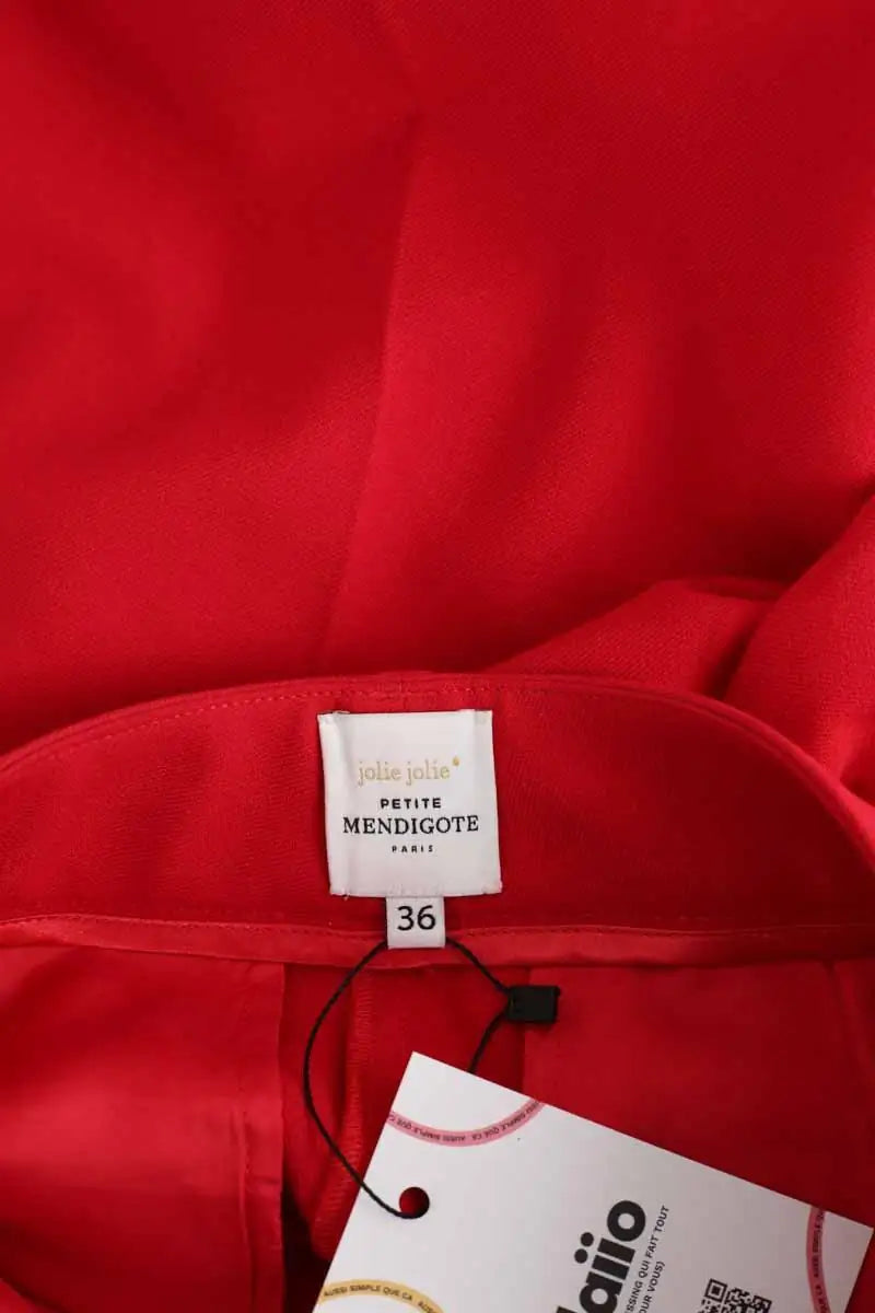Pantalon droit Petite Mendigote  Rouge