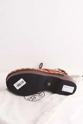 Mules Hippie Hermès HIPPIE Camel en Cuir
