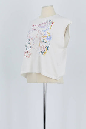 Top sans manche Sessun  Blanc