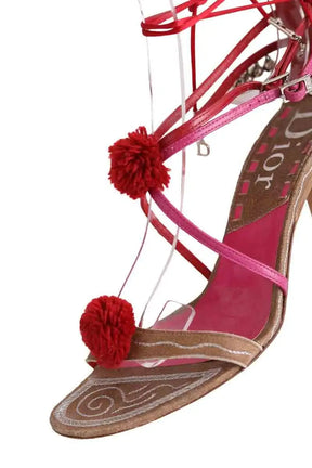 Talons Dior Rose en Cuir