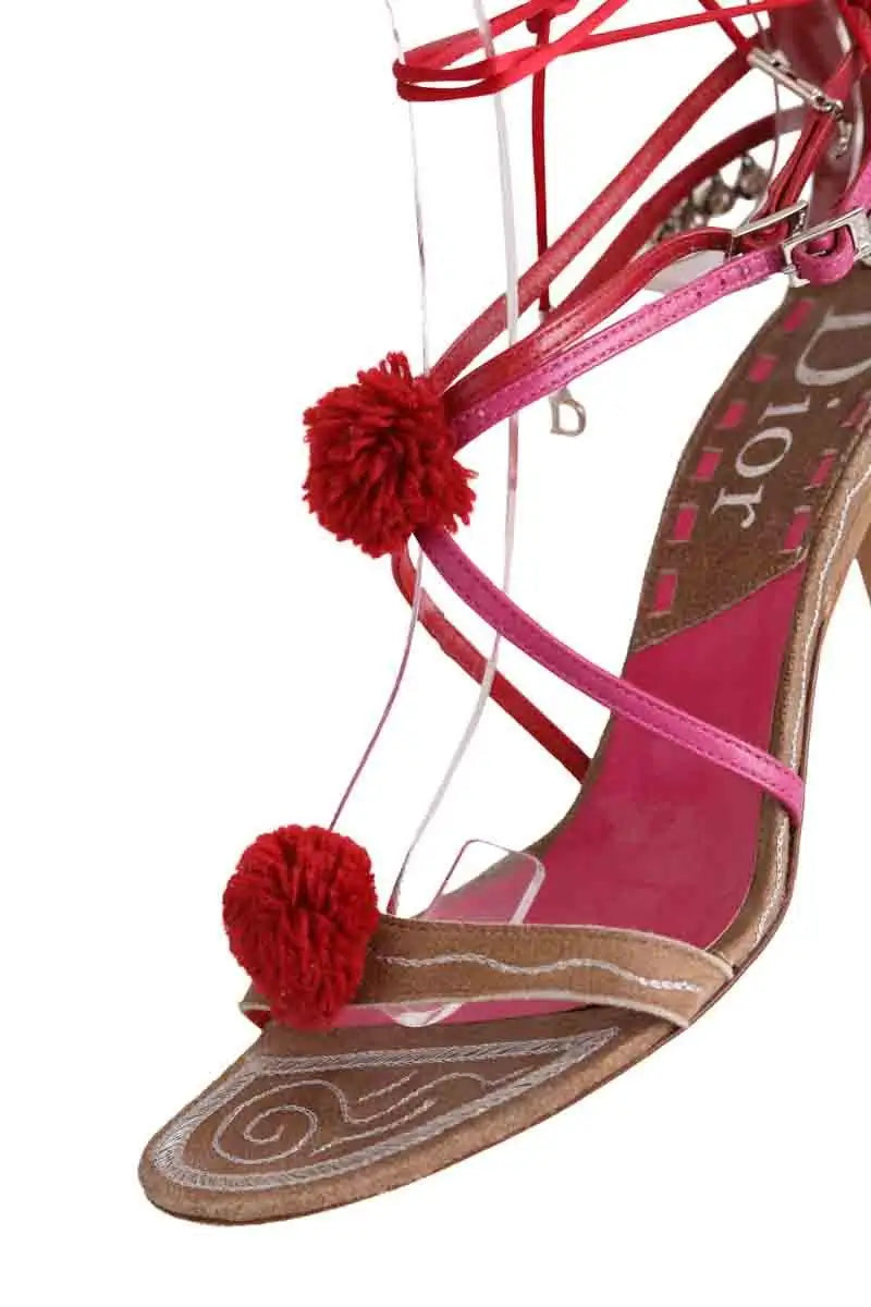 Talons Dior Rose en Cuir
