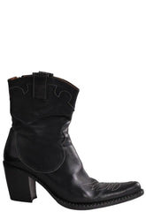 Santiags Free Lance Noir en Cuir, taille 38 - Seconde Main