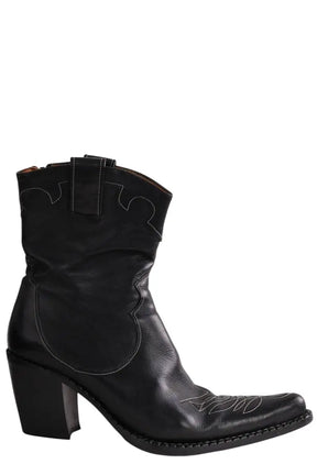 Santiags Free Lance Noir en Cuir, taille 38 - Seconde Main