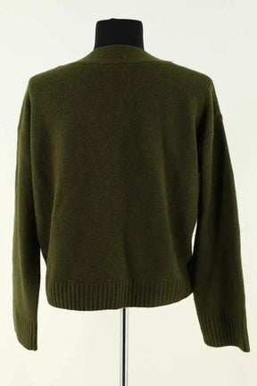 Cardigan Sézane Vert en Laine