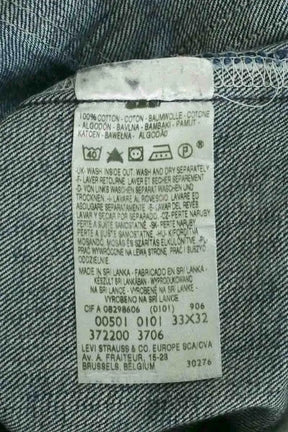 Jean droit Levi's 501 Bleu en Coton