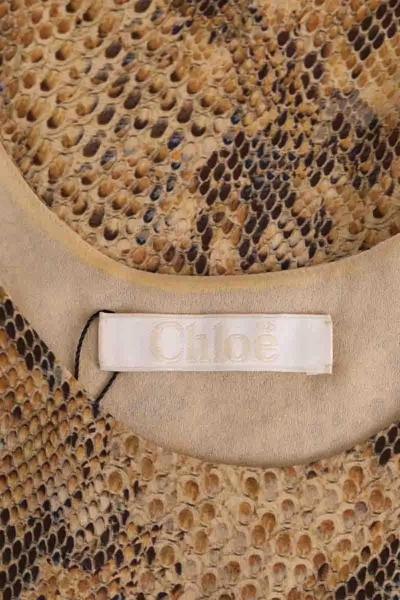 Top sans manche Chloé Marron en Soie