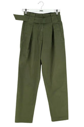 Pantalon Sandro Kaki en Coton, taille S - Seconde Main
