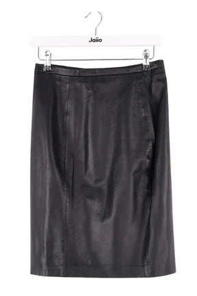 Jupe Hotel Particulier Noir en Cuir, taille S - Seconde Main