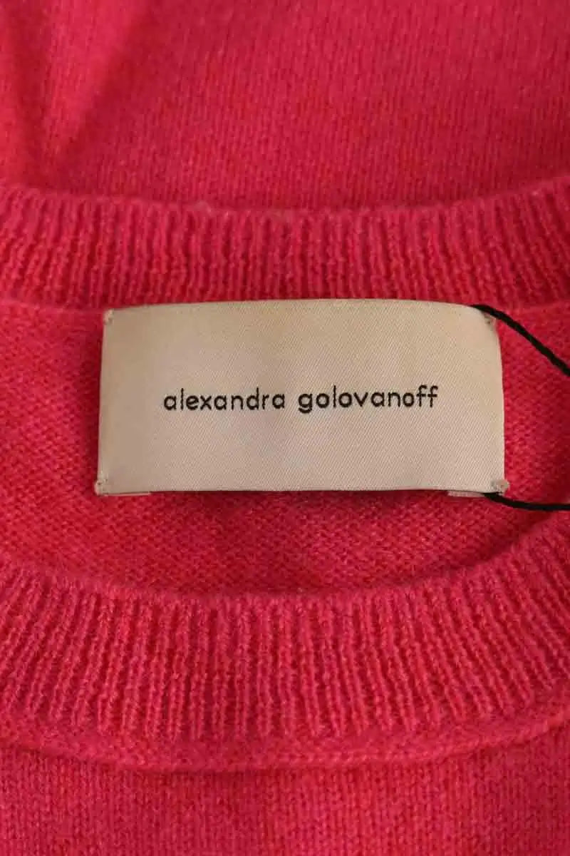 T-shirt Alexandra Golovanoff Rose en Cachemire