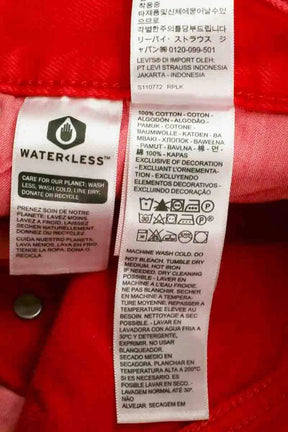 Jean droit Levi's 501 Rouge en Coton