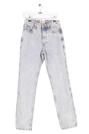 Jean droit Sézane Bleu en Coton, taille S - Seconde Main