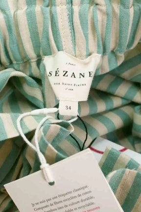 Pantalon Sézane Bleu en Lin