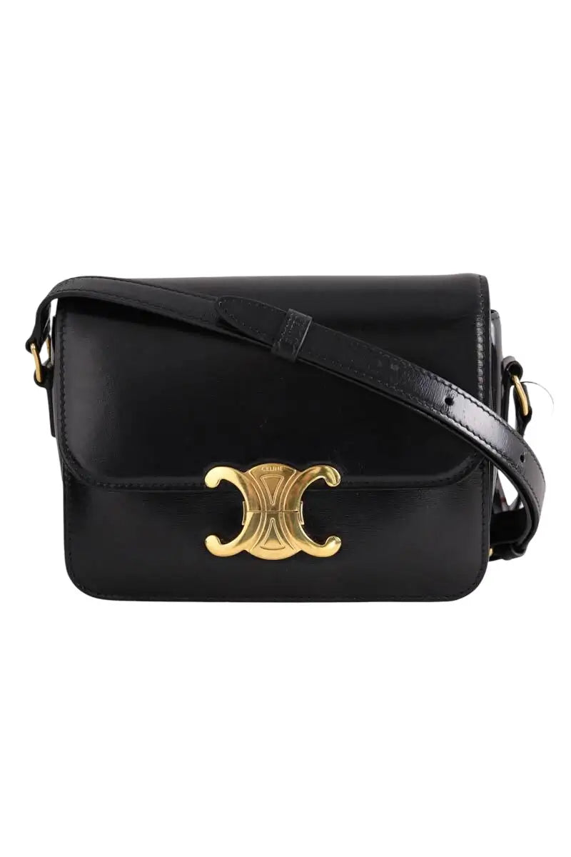 Sac à bandoulière Celine Triomphe Teen Noir en Cuir - Seconde Main
