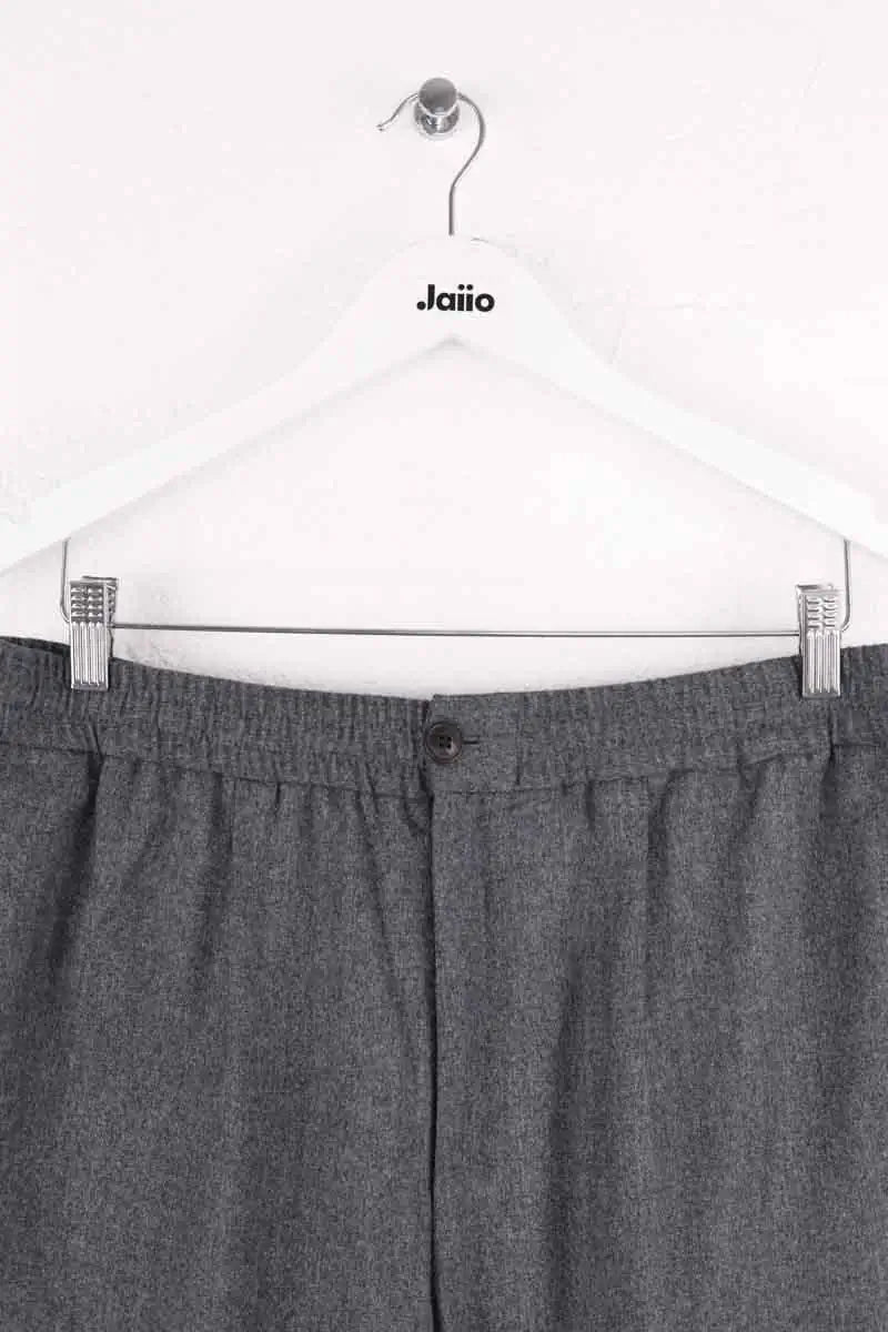 Pantalon droit Ami Gris en Laine