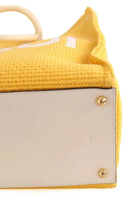 Cabas Fendi Sunshine Jaune en Coton