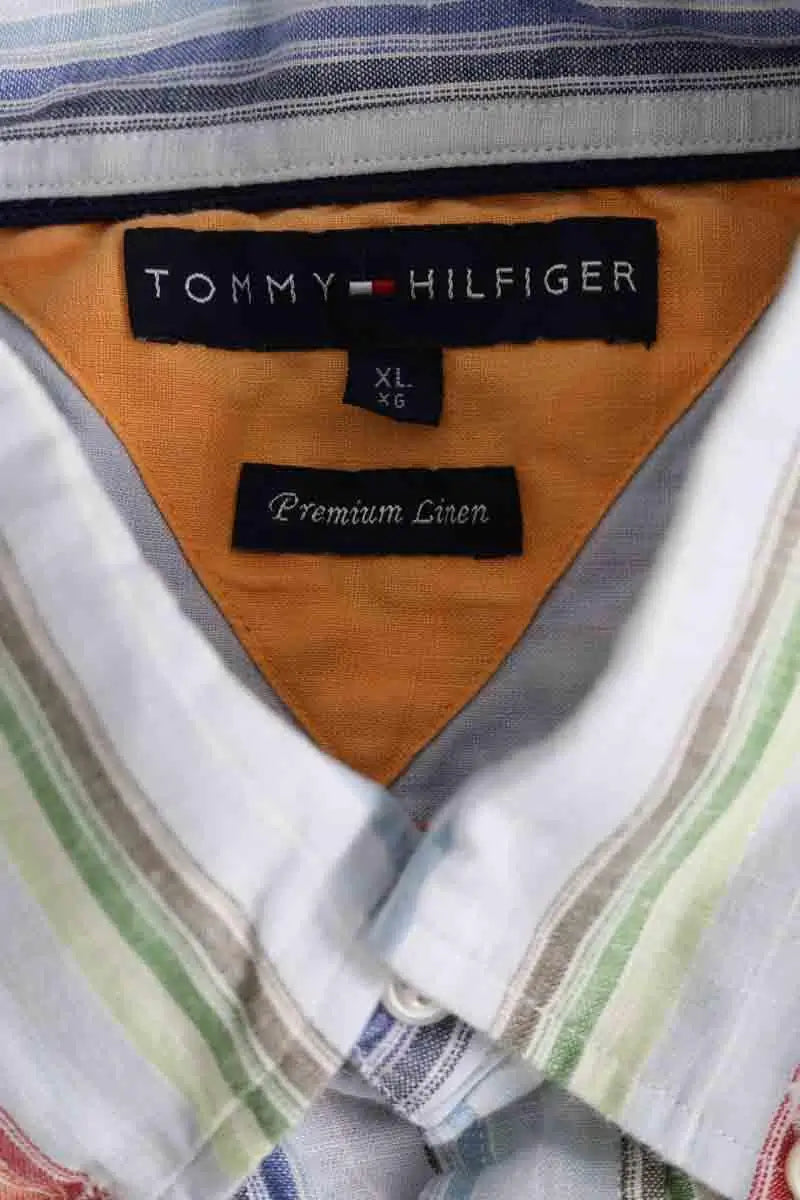 Chemise Tommy Hilfiger Bleu en Lin
