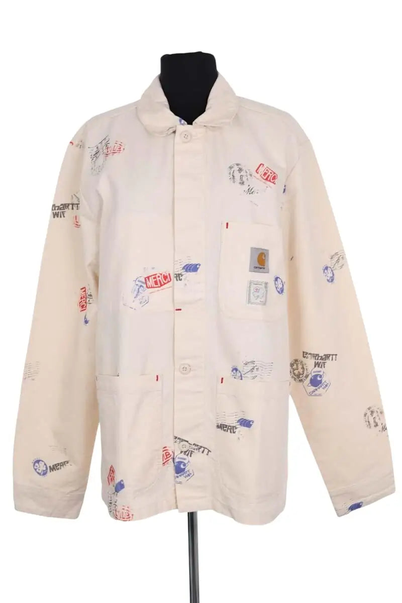 Veste Carhartt Wesley jacket Ecru en Coton, taille M - Seconde Main
