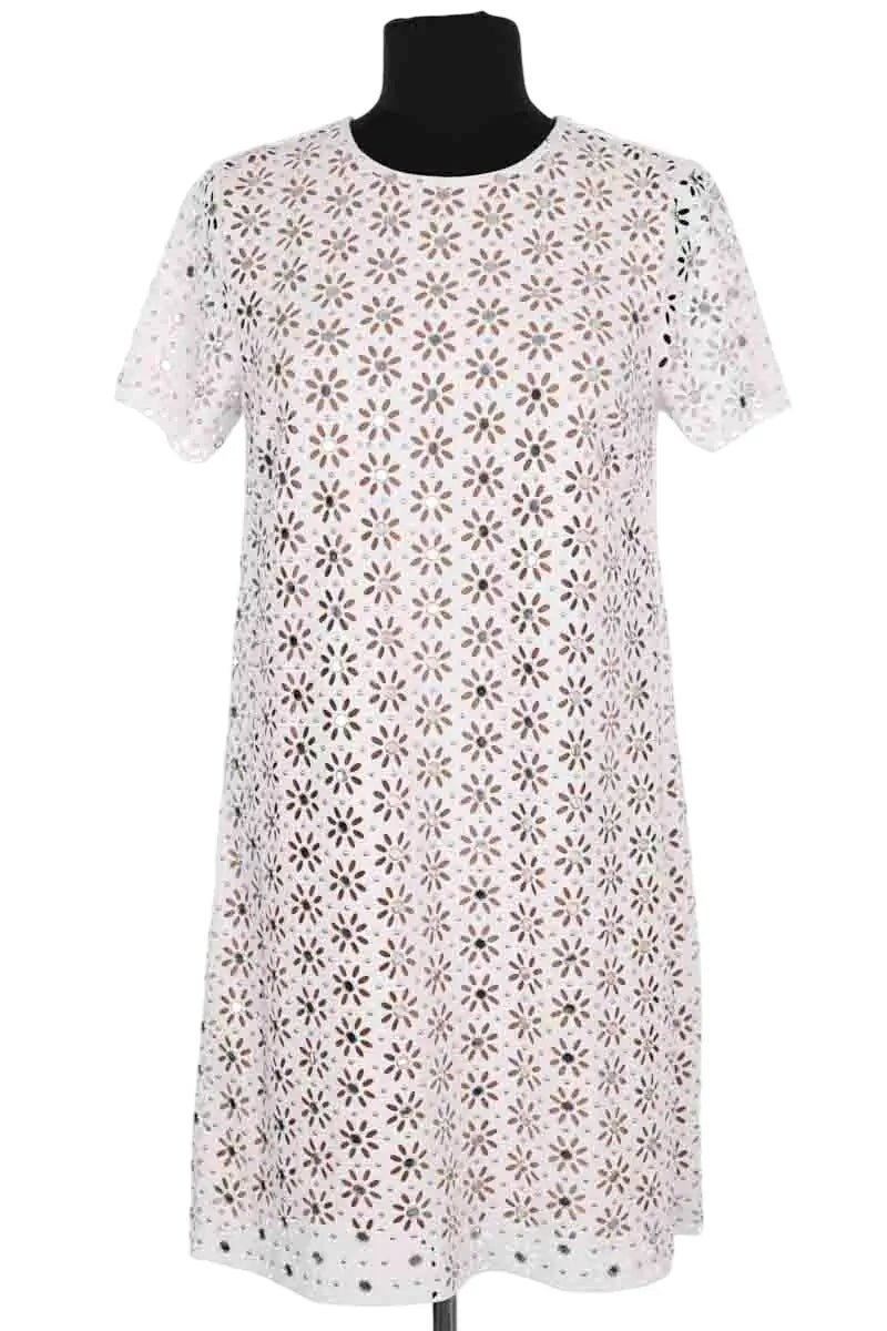 Robe Michael Kors Blanc en Synthétique, taille XS - Seconde Main