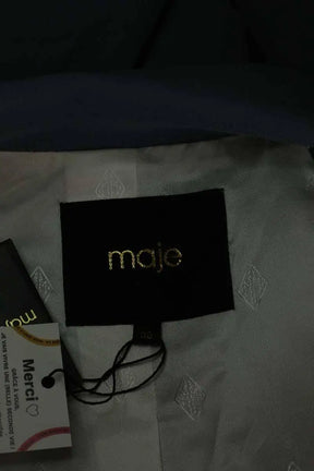 Blazer Maje Bleu en Laine