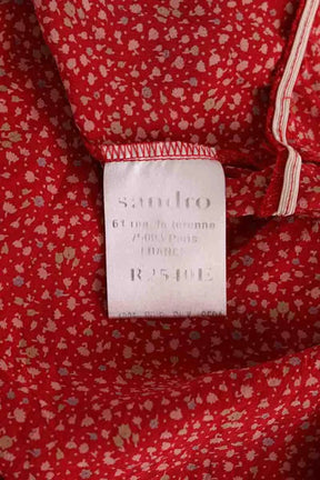 Robe Sandro Rouge en Soie