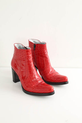 Boots motardes Free Lance  Rouge