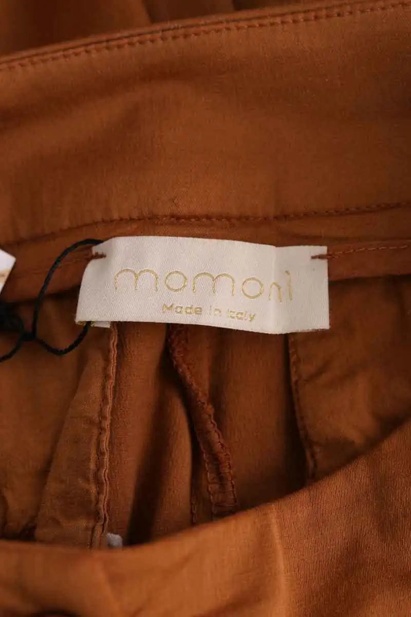 Pantalon droit Momoni Marron en Viscose