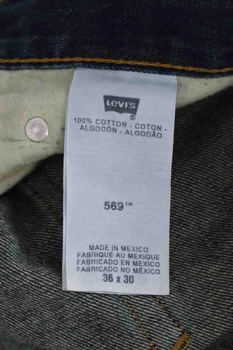 Jean 569 W36 L30 Levi's 501 Marine en Coton