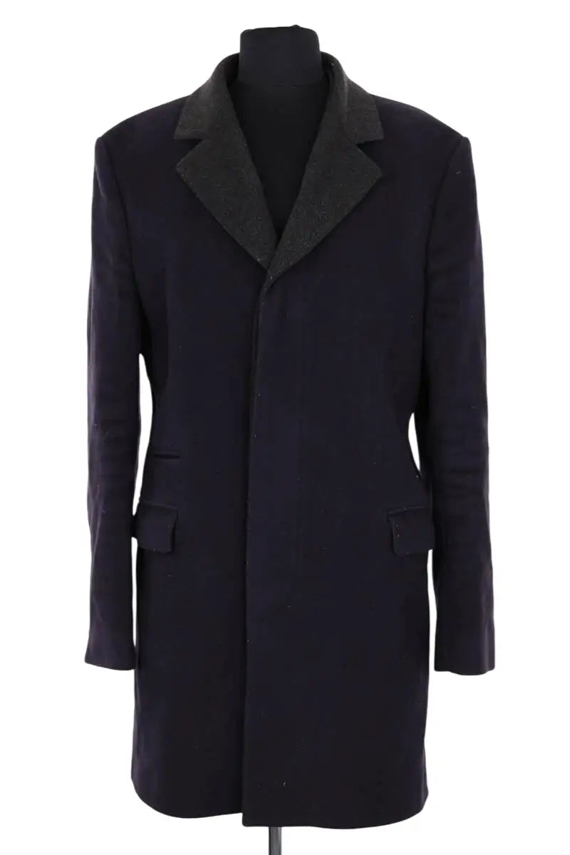 Manteau Kenzo Marine en Synthétique, taille XXL - Seconde Main