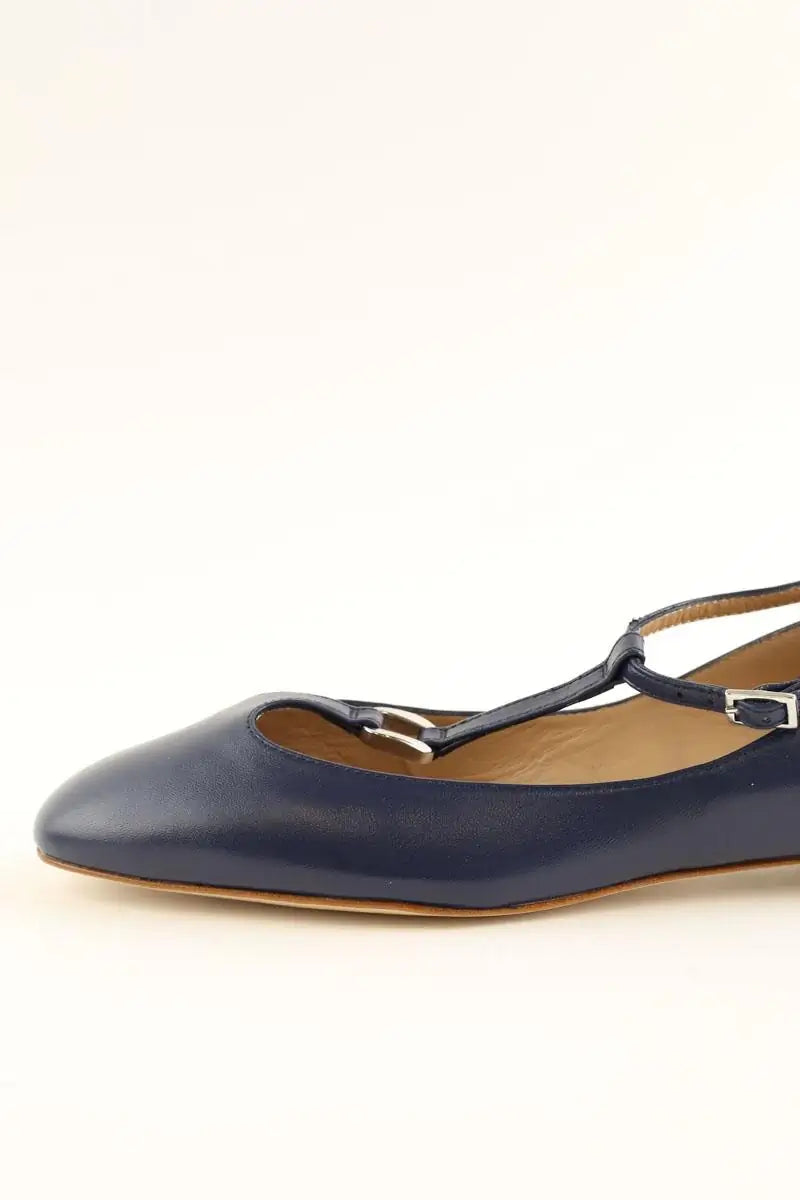 Ballerines LK Bennett Minna Marine en Cuir