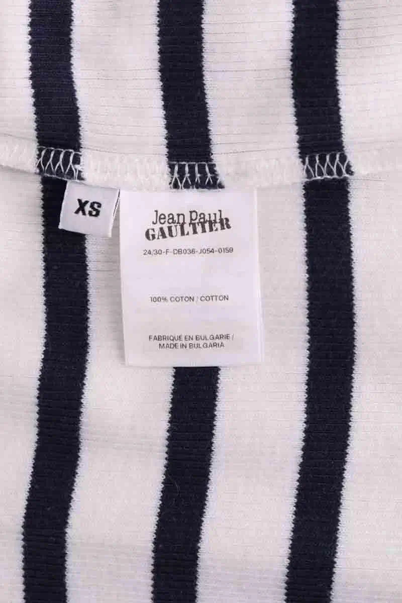 Top sans manche Jean Paul Gaultier Marine en Coton