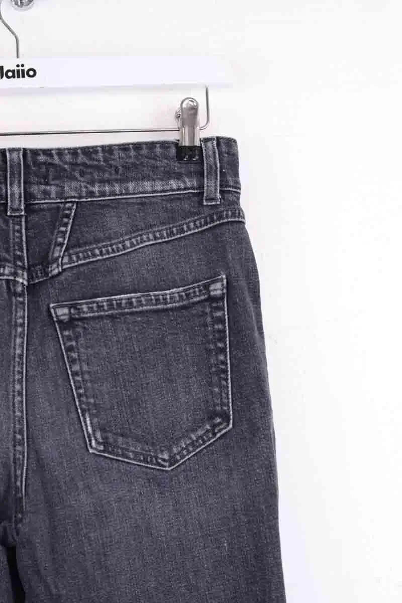 Jean droit Closed Anthracite en Coton