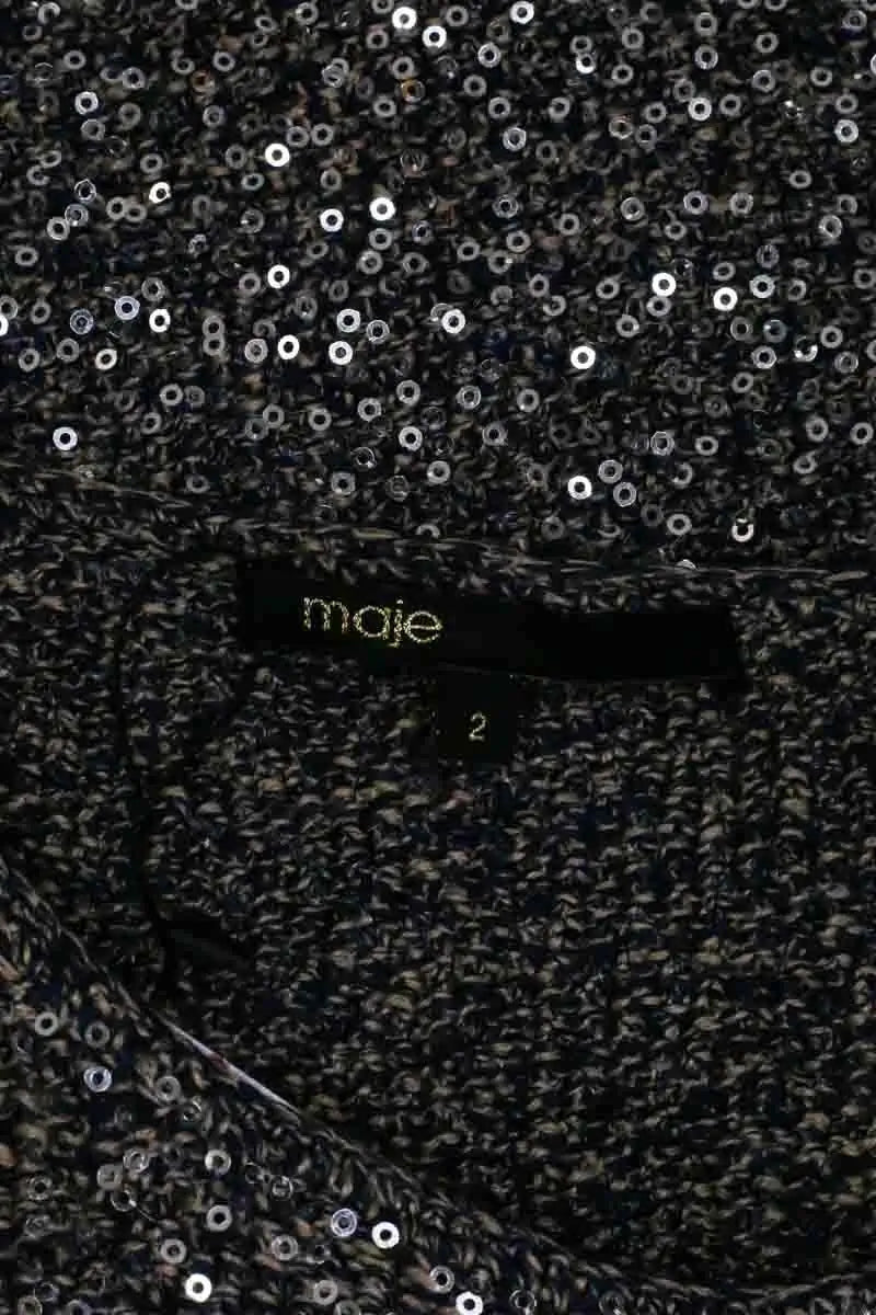 Gilet Maje Argent en Paillettes