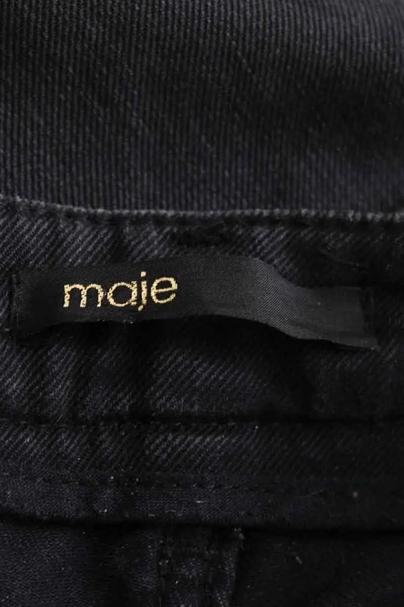 Jean slim Maje Anthracite en Coton