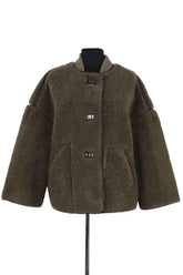 Manteau Ba&Sh Kaki en Synthétique, taille XS - Seconde Main