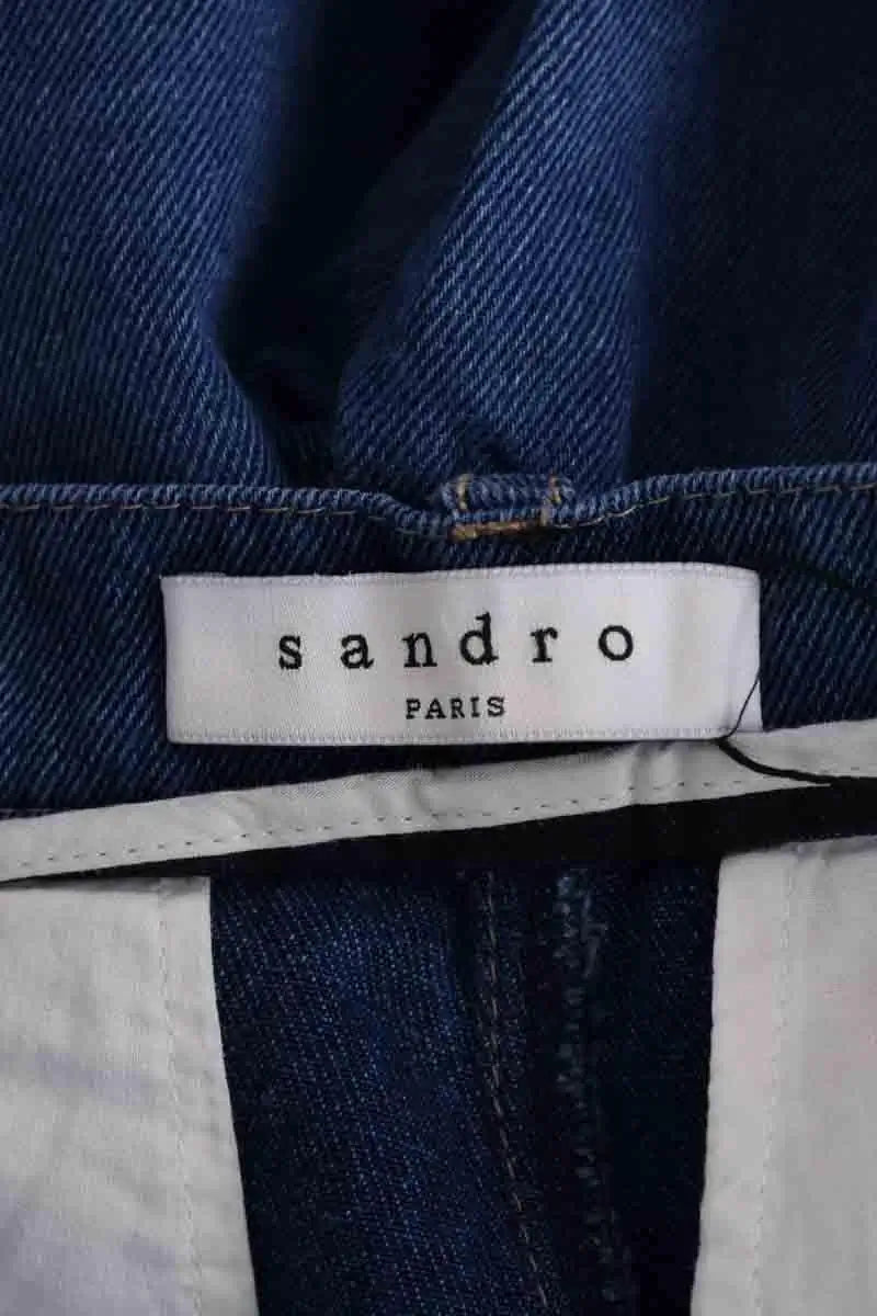Jean droit Sandro Bleu en Coton